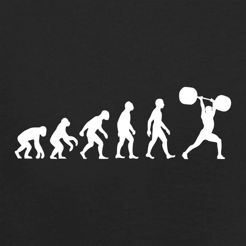 Evolution man gewichtheber - evolution, of
