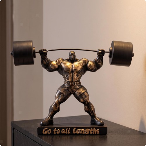 Weightlifter statue - weightlifter,