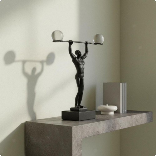 Weightlifter statue - weightlifter,