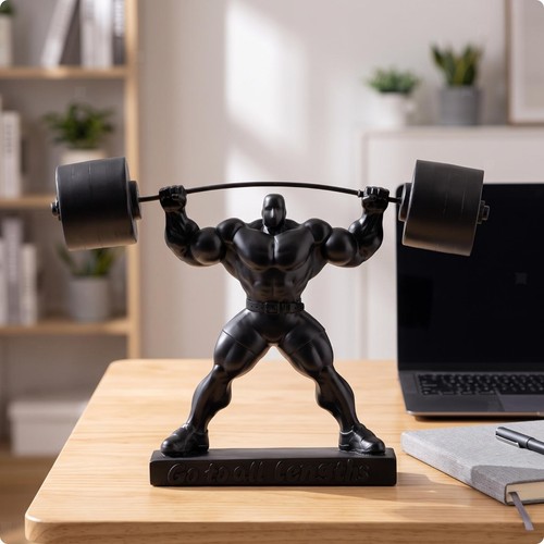 Weightlifter statue resin - statue,