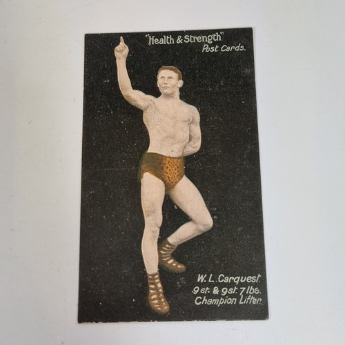 Antike postkarte strongman - postkarte,