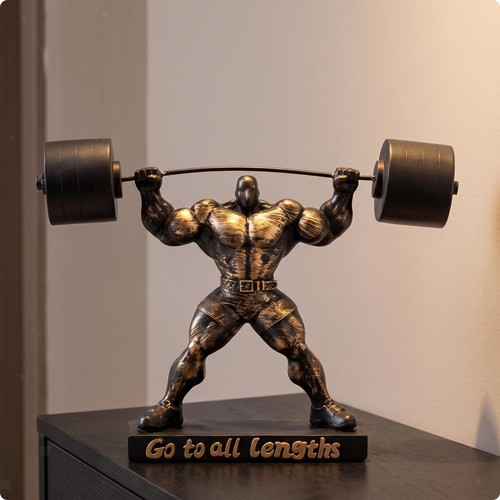 Weightlifter statue resin - statue,